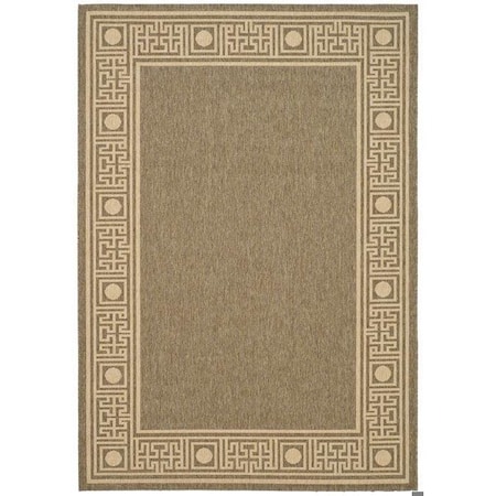 Safavieh 2 Ft. -7 In. X 5 Ft. Small Rectangle Indoor-Outdoor Courtyard- Coffee And Sand- Machine Made Rug CY5143B-3